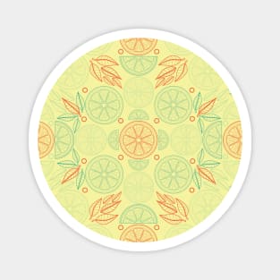 Citrus Splash Seamless Surface Pattern Design Magnet